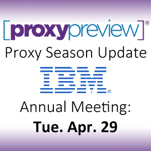 Proxy Season Update: IBM