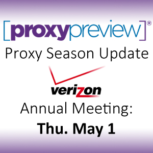 Proxy Season Update: Verizon